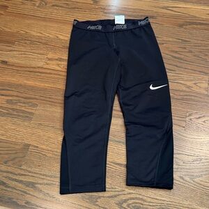 Nike Black Leggings with White Swoosh